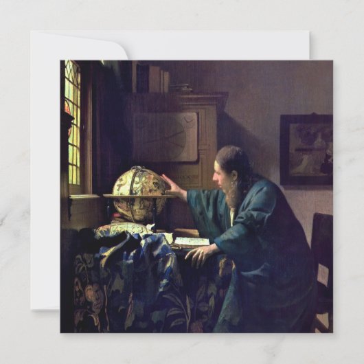 Johannes Vermeer - Der Astronom Dankeskarte (Vorderseite)