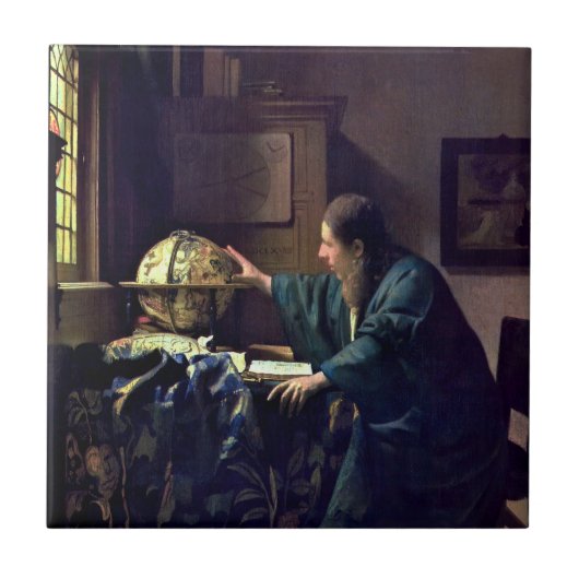 Johannes Vermeer - Der Astronom Fliese (Vorderseite)