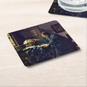 Johannes Vermeer - Der Astronom Rechteckiger Pappuntersetzer (angewinkelt)