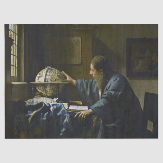Johannes Vermeer - Der Astronom Seidenpapier (Vorderseite)