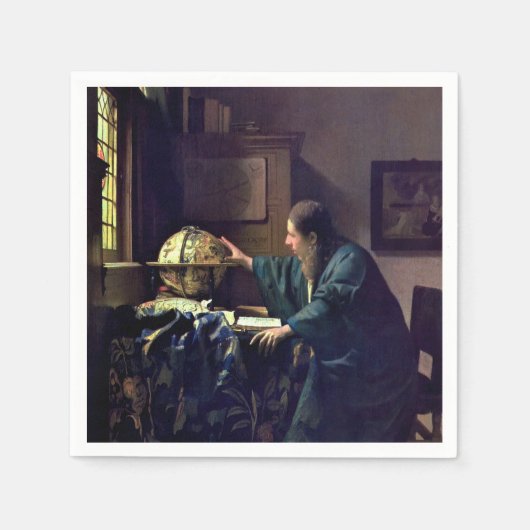 Johannes Vermeer - Der Astronom Serviette (Vorderseite)