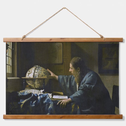 Johannes Vermeer - Der Astronom Wandteppich Mit Holzrahmen (Vorne)