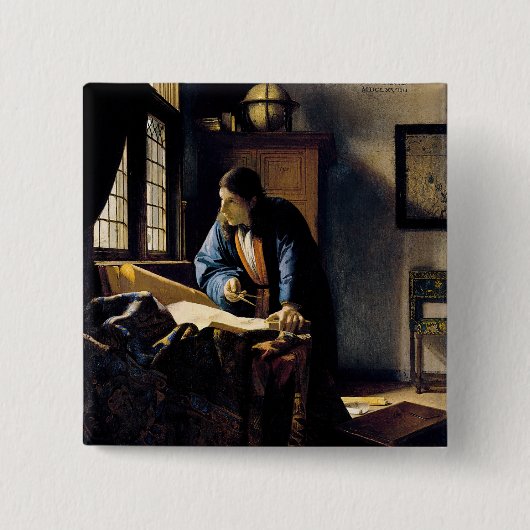 Johannes Vermeer - Der Geograf Button (Vorderseite)