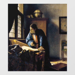 Johannes Vermeer - Der Geograf Fensteraufkleber