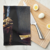 Johannes Vermeer - Der Geograf Geschirrtuch (Viertel Falte)