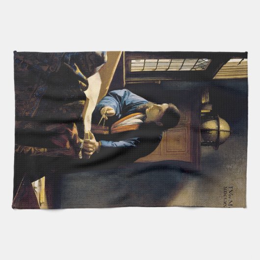 Johannes Vermeer - Der Geograf Geschirrtuch (Horizontal)