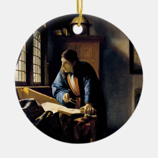 Johannes Vermeer - Der Geograf Keramik Ornament (Vorne)