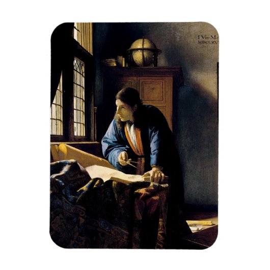 Johannes Vermeer - Der Geograf Magnet (Vertikal)