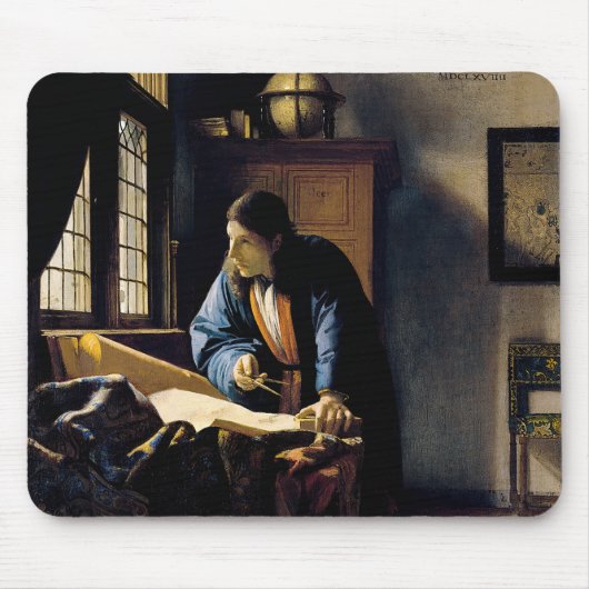 Johannes Vermeer - Der Geograf Mousepad (Vorne)