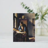 Johannes Vermeer - Der Geograf Postkarte (Stehend Vorderseite)