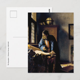 Johannes Vermeer - Der Geograf Postkarte