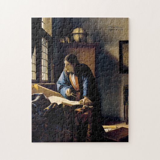 Johannes Vermeer - Der Geograf Puzzle (Vertikal)
