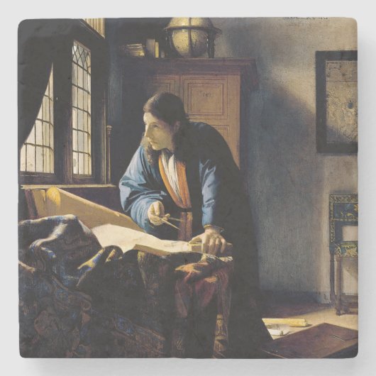 Johannes Vermeer - Der Geograf Steinuntersetzer (Vorderseite)