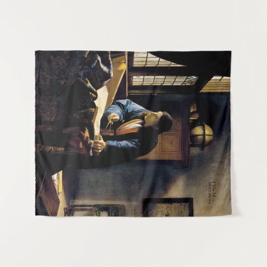 Johannes Vermeer - Der Geograf Wandteppich (Vorderseite (Horizontal))