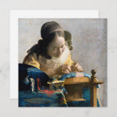 Johannes Vermeer - Der Lacemaker Einladung (Vorne/Hinten)