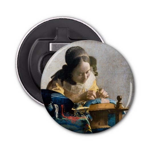 Johannes Vermeer - Der Lacemaker Flaschenöffner (Vorderseite)