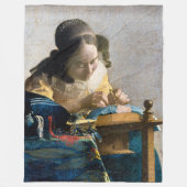 Johannes Vermeer - Der Lacemaker Fleecedecke (Vorderseite)