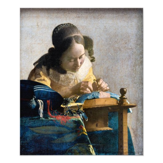 Johannes Vermeer - Der Lacemaker Fotodruck (Vorne)