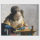 Johannes Vermeer - Der Lacemaker Geschenkpapier (Flach)