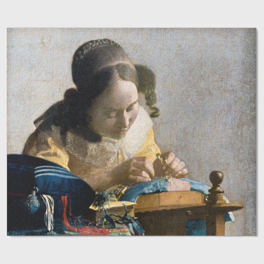 Johannes Vermeer - Der Lacemaker Geschenkpapier (Flach)