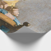 Johannes Vermeer - Der Lacemaker Geschenkpapier (Ecke)