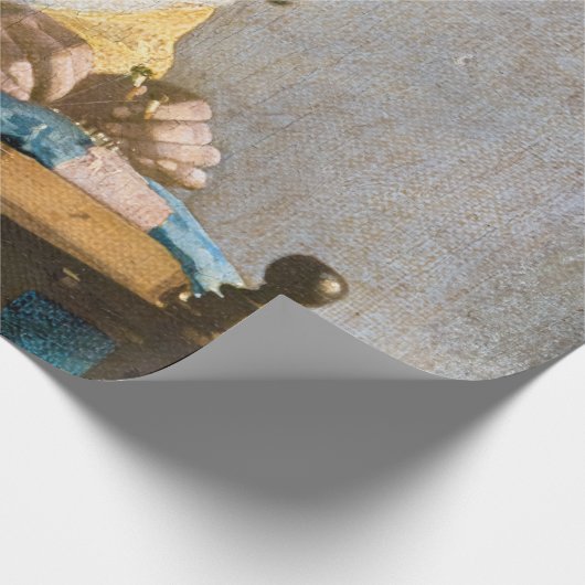 Johannes Vermeer - Der Lacemaker Geschenkpapier (Ecke)