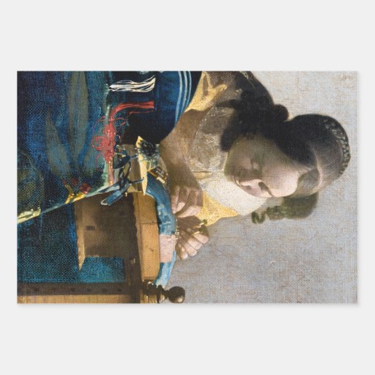 Johannes Vermeer - Der Lacemaker Geschenkpapier Set (Vorderseite)