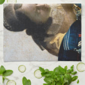 Johannes Vermeer - Der Lacemaker Geschirrtuch (Gefaltet)