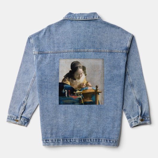 Johannes Vermeer - Der Lacemaker Jeansjacke (Rückseite)