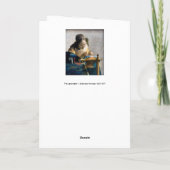 Johannes Vermeer - Der Lacemaker Karte (Rückseite)