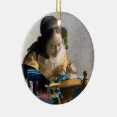 Johannes Vermeer - Der Lacemaker Keramik Ornament (Rechts)