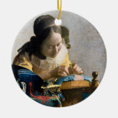 Johannes Vermeer - Der Lacemaker Keramik Ornament (Vorne)