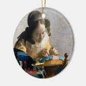 Johannes Vermeer - Der Lacemaker Keramik Ornament (Links)