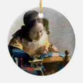 Johannes Vermeer - Der Lacemaker Keramik Ornament (Hinten)