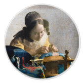 Johannes Vermeer - Der Lacemaker Keramikknauf (Vorderseite)