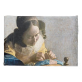 Johannes Vermeer - Der Lacemaker Kissenbezug (Rückseite)