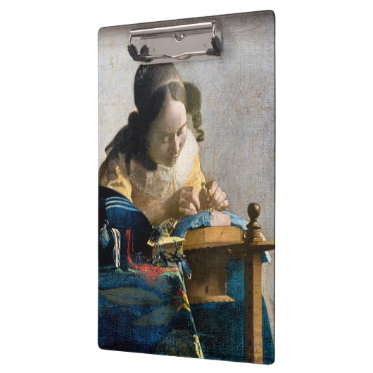 Johannes Vermeer - Der Lacemaker Klemmbrett (Links)