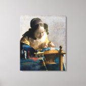Johannes Vermeer - Der Lacemaker Leinwanddruck (Vorderseite)