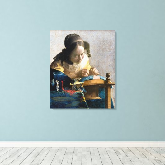 Johannes Vermeer - Der Lacemaker Leinwanddruck (Insitu (Holzboden))
