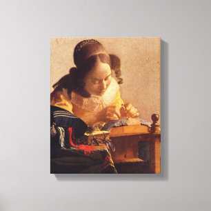 Johannes Vermeer - Der Lacemaker Leinwanddruck