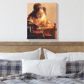 Johannes Vermeer - Der Lacemaker Leinwanddruck (Insitu (Schlafzimmer))