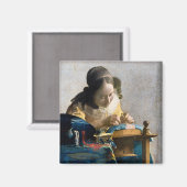 Johannes Vermeer - Der Lacemaker Magnet (Vorderseite/Rückseite)