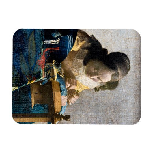 Johannes Vermeer - Der Lacemaker Magnet (Horizontal)