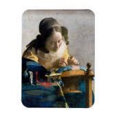 Johannes Vermeer - Der Lacemaker Magnet (Vertikal)