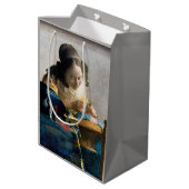 Johannes Vermeer - Der Lacemaker Mittlere Geschenktüte (Rückseite Schrägansicht)