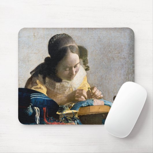 Johannes Vermeer - Der Lacemaker Mousepad (Mit Mouse)