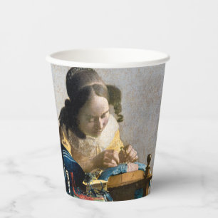 Johannes Vermeer - Der Lacemaker Pappbecher