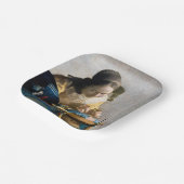 Johannes Vermeer - Der Lacemaker Pappteller (Gewinkelt)
