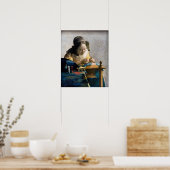 Johannes Vermeer - Der Lacemaker Poster (Küche)