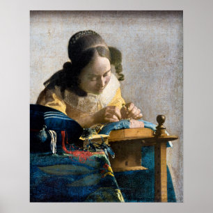 Johannes Vermeer - Der Lacemaker Poster